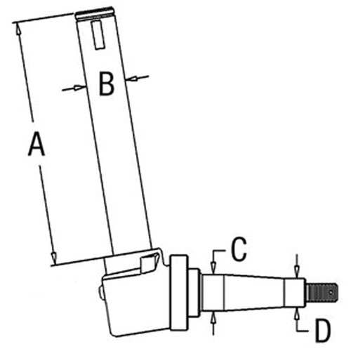 100091 | Spindle - Right Hand/Left Hand | Allis Chalmers D15 D17 170 175 180 185 |  | 70270038