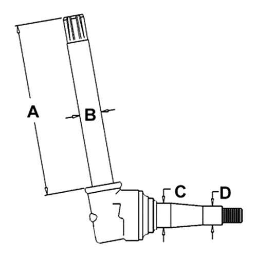 102221 | Spindle - Right Hand/Left Hand | John Deere 2440 3010 3020 4000 4020 4320 |  | AR55179