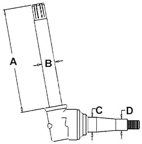 Spindle - Right Hand/Left Hand fits John Deere 3010 4000 3020 4230 AR50983 Spindle - Right Hand/Left Hand fits John Deere 3010 4000 3020 4230 AR50983