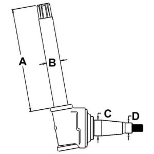 102225 | Spindle - Right Hand/Left Hand | John Deere 4560 4630 4640 4650 4755 4760 4840 4850 4955 7450 7455 7460 8100 8200 8300 |  | AN277398 | AR53880 | RE57644