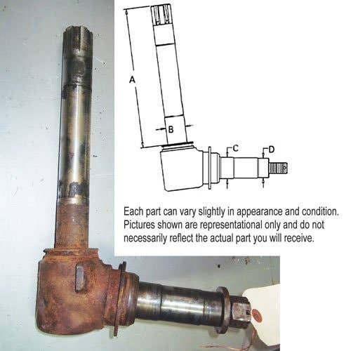 400313 | Spindle - Right Hand & Left Hand | Case 990 995 1290 1294 1390 1394 | David Brown 990 996 |  | K961725 | K961725 | K262209
