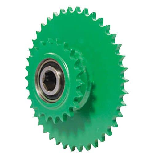 121266 | Sprocket - Double | Mega Wide Pickup | John Deere 446 447 447 456 457 466 467 468 546 547 556 557 566 567 568 |  | AE51818