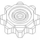 114685 | Sprocket - Idler | John Deere 606C 608C 612C | | AH231386 | AH221638