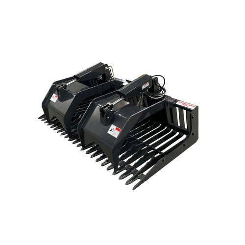 Stout - Skid Steer Rock Grapple Bucket (Open Sides) 72 Stout - Skid Steer Rock Grapple Bucket (Open Sides) 72