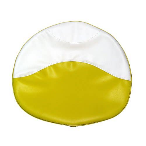 Tie-on Pan Seat Cover Yellow and White Tie-on Pan Seat Cover Yellow and White