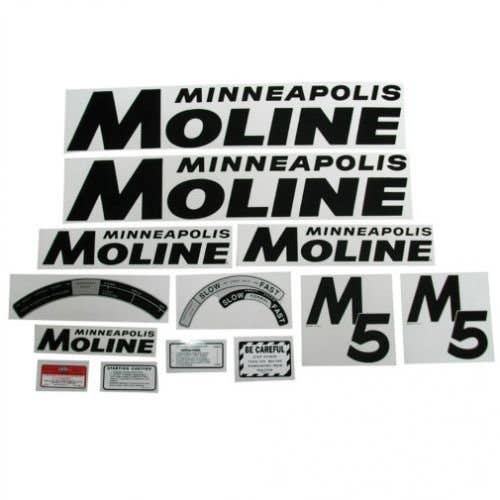 102790 | Tractor Decal Set | Minneapolis Moline M5 | Black | Mylar | Minneapolis Moline M5 |