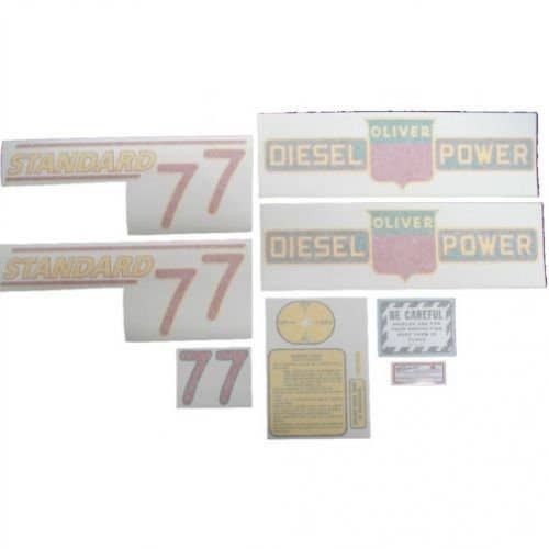 102821 | Tractor Decal Set | Oliver 77 Standard Diesel | Red | Vinyl | Oliver 77 |