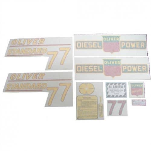 102820 | Tractor Decal Set | Oliver 77 Standard Diesel | Yellow | Vinyl | Oliver 77 |
