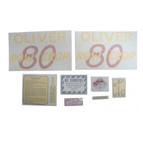 102803 | Tractor Decal Set | Oliver 80 Row Crop | Vinyl | Oliver 80 |