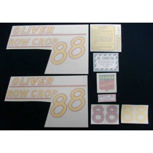 102823 | Tractor Decal Set | Oliver 88 Row Crop | Yellow | Vinyl | Oliver 88 |