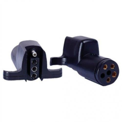 Trailer Connector 6-Way Round to 4-Way Flat fits Trailer & Towing Trailer Adapters & Connectors 