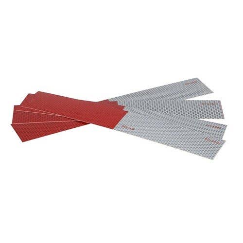 157131 | Trailer Marking Reflective Tape | Red and Silver | 12" - 4 Pack |