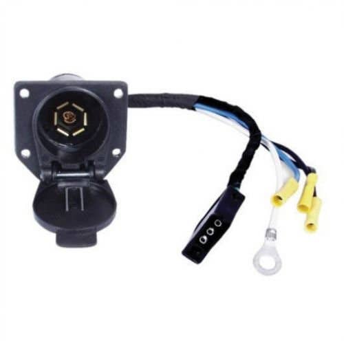 Trailer Round Molded Adapter 4-Way Flat to 7-Way Round fits Trailer & Towing Trailer Adapters & Connectors Trailer Round Molded Adapter 4-Way Flat to 7-Way Round fits Trailer & Towing Trailer Adapters & Connectors