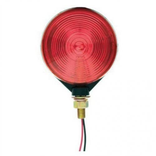 Trailer Single Face Red Pedestal Mount Light 4-1/8
