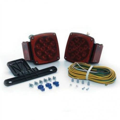 157095 | Trailer Submersible LED Light Kit | Red | Bracket and Harness |
