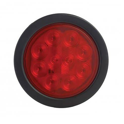 157084 | Trailer Tail Light | LED | Red w/Turn | Brake and Reverse Indicator | 4" Round |
