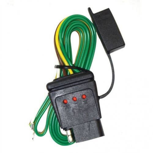 Trailer Vehicle End Wire Connector 4 Flat fits Trailer & Towing Trailer Wiring 