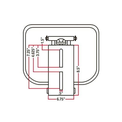 115872 | Universal Pan Seat | Deep Bucket | Vinyl | Red |