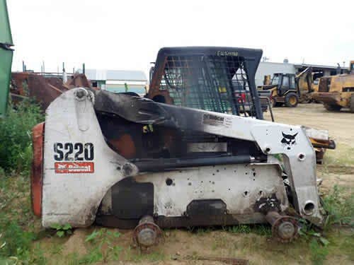 Used Bobcat S220 Skid Steer Loader parts.