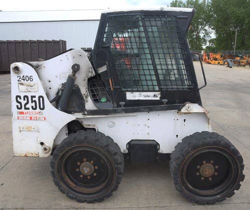 Used Bobcat S250 Skid Steer Loader parts.