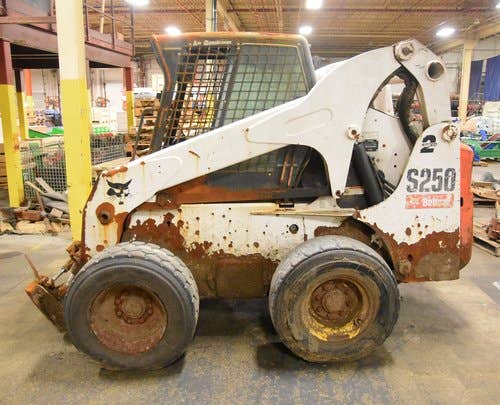 Used Bobcat S250 Skid Steer Loader parts.