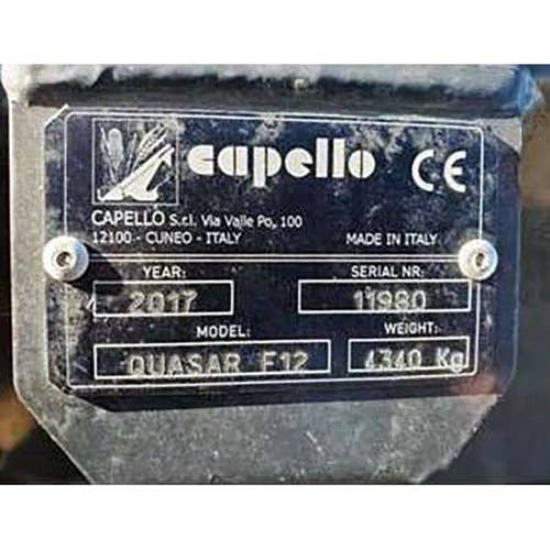 2017 Used Capello QuasarF12 Header parts.