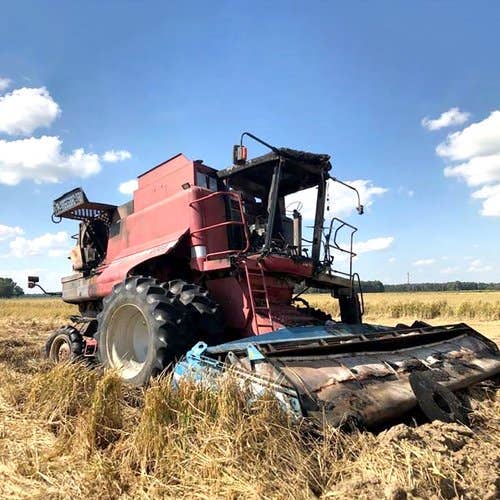Used Case IH 2388 Combine parts.