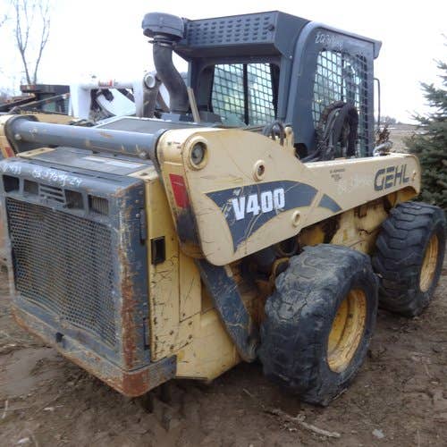 Used Gehl V400 Skid Steer Loader parts.