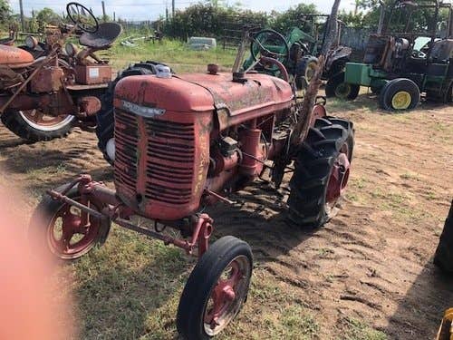 Used International A Tractor parts.