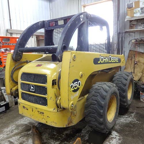 Used John Deere 250 Skid Steer Loader parts.