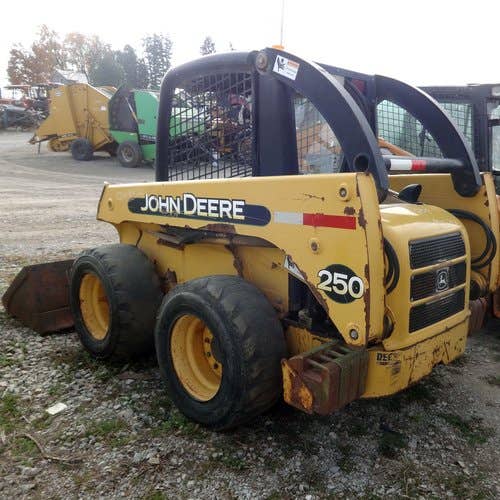 Used John Deere 250 Skid Steer Loader parts.