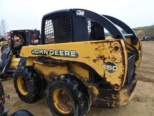 Used John Deere 260 Skid Steer Loader parts.