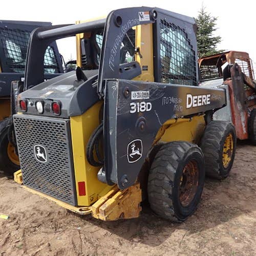 Used John Deere 318D Skid Steer Loader parts.