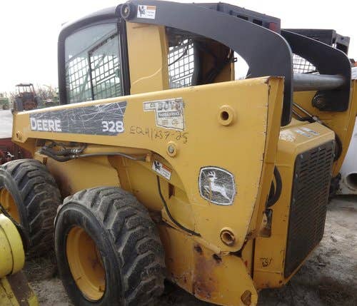 Used John Deere 328 Skid Steer Loader parts.