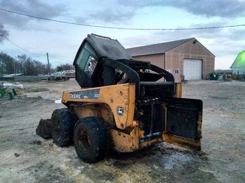 Used John Deere 332 Skid Steer Loader parts.