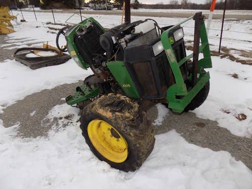 Used John Deere 4105 Tractor parts.