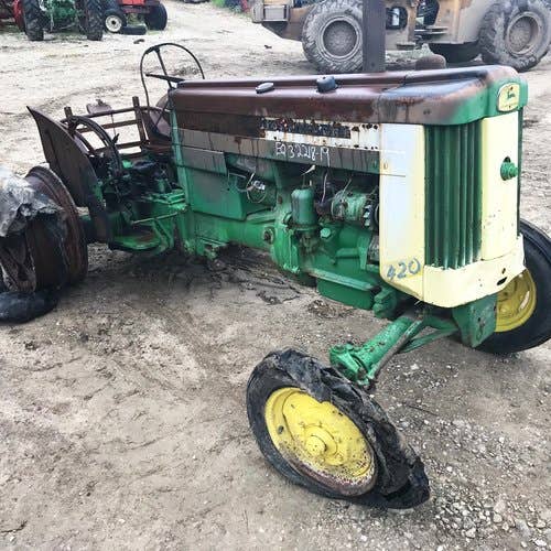 1956 Used John Deere 420 Tractor parts.