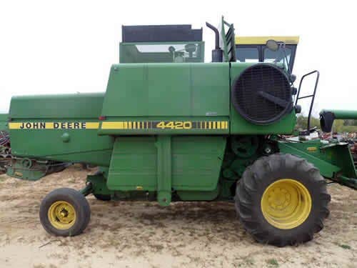 Used John Deere 4420 Combine parts.