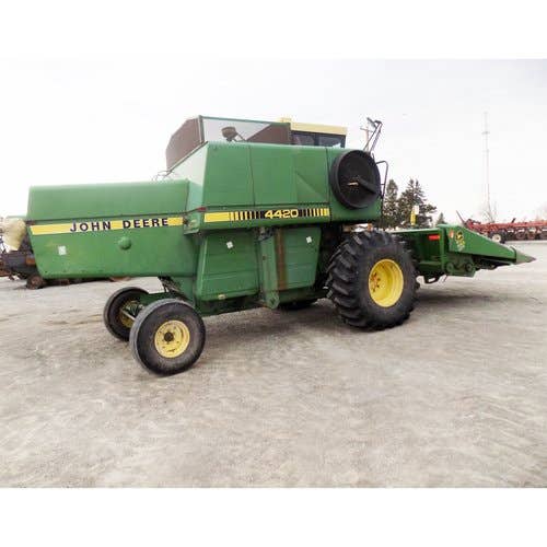 Used John Deere 4420 Combine parts.