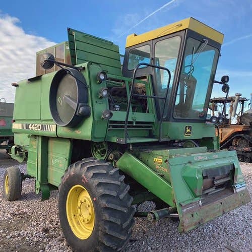 Used John Deere 4420 Combine parts.