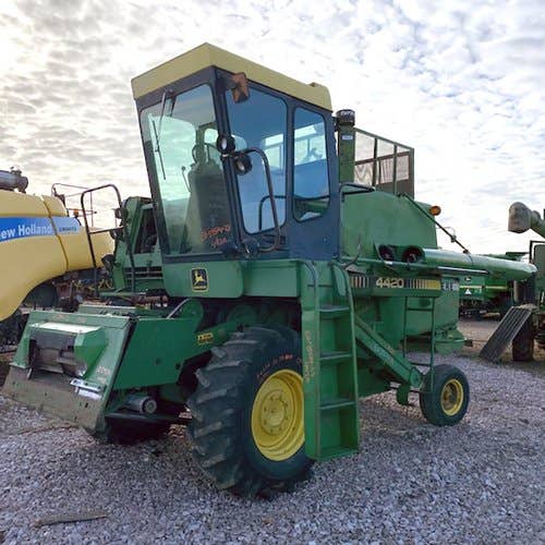 Used John Deere 4420 Combine parts.
