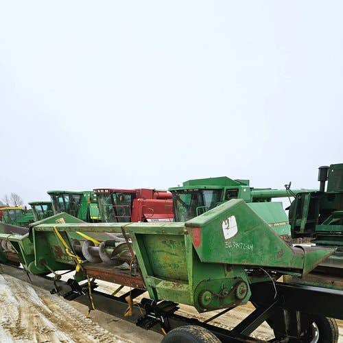 Used John Deere 444 Header parts.