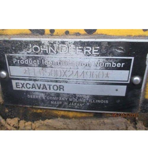 Used John Deere 50D Construction & Industrial parts.