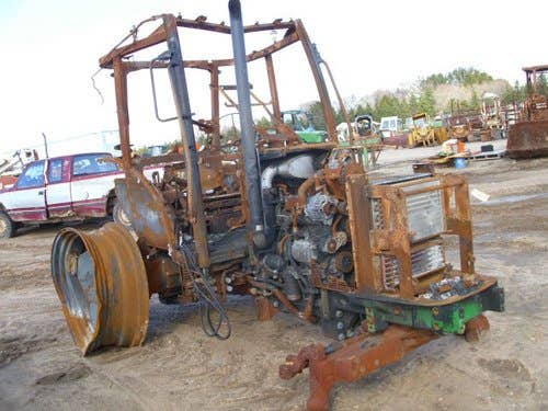 Used John Deere 6100D Tractor parts.