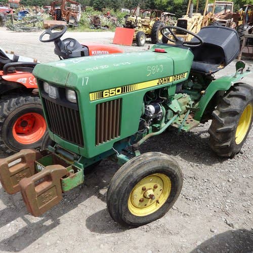 Used John Deere 650 Tractor parts.