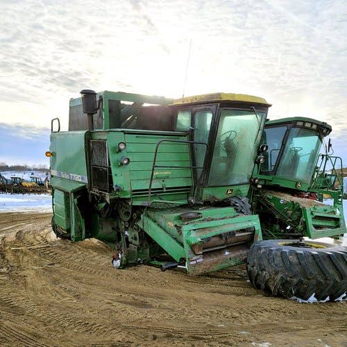 Used John Deere 7720 Combine parts.