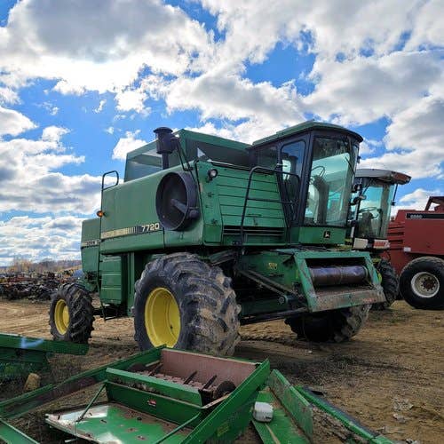 Used John Deere 7720 Combine parts.