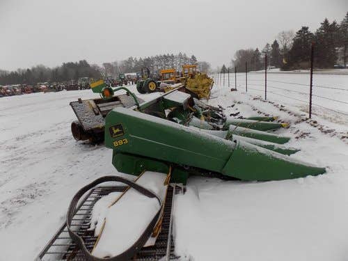 Used John Deere 893 Header parts.