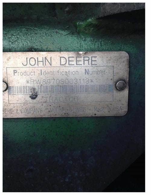 Used John Deere 8970 Tractor parts.