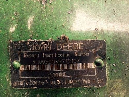 1997 Used John Deere 9500 Combine parts.